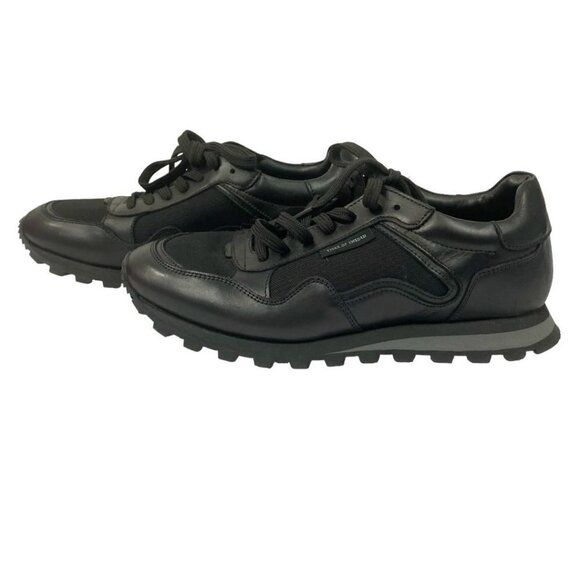 NWOT TIGER OF SWEDEN WOMEN'S BLACK LEATHER LOW TOP SNEAKERS - 10 - Picture 1 of 9